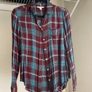 L.L. Bean Plaid Button Down Shirt